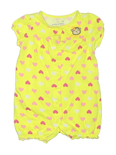 Pre-owned Jumping Beans Babies' Short Sleeve Onesie In Yellow