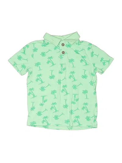 Pre-owned Jumping Beans Kids' Short Sleeve Polo Shirt In Green