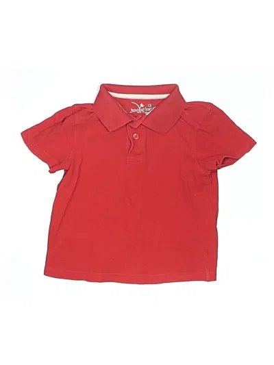 Pre-owned Jumping Beans Kids' Short Sleeve Top Red Collared Neckline Tops