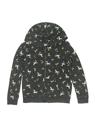 Pre-owned Jumping Beans Kids' Zip Up Hoodie In Black