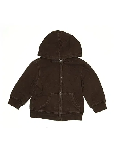 Pre-owned Jumping Beans Kids' Zip Up Hoodie In Brown