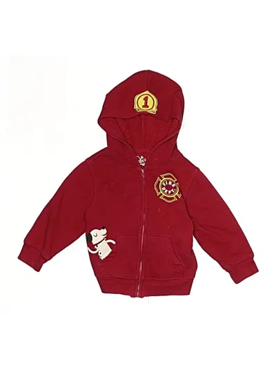 Pre-owned Jumping Beans Kids' Zip Up Hoodie In Burgundy