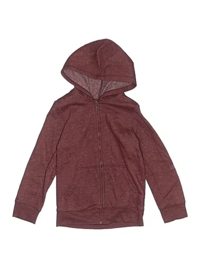 Pre-owned Jumping Beans Kids' Zip Up Hoodie In Burgundy
