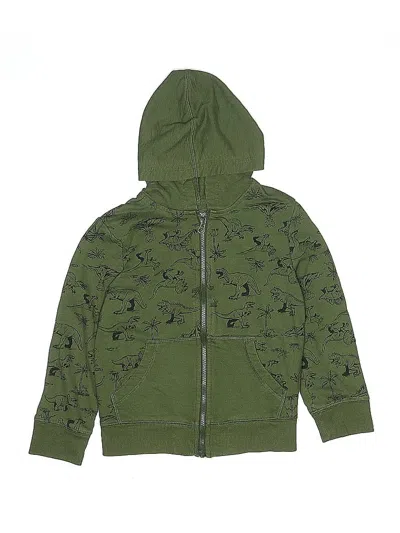 Pre-owned Jumping Beans Kids' Zip Up Hoodie In Green
