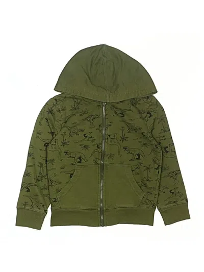 Pre-owned Jumping Beans Kids' Zip Up Hoodie In Green