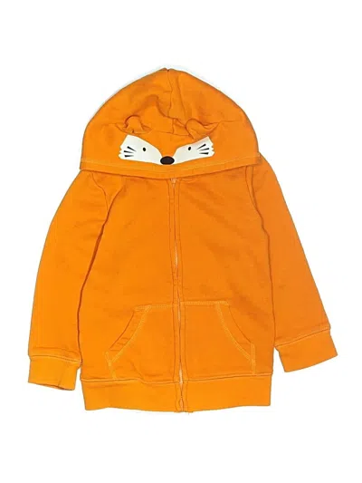 Pre-owned Jumping Beans Kids' Zip Up Hoodie In Orange