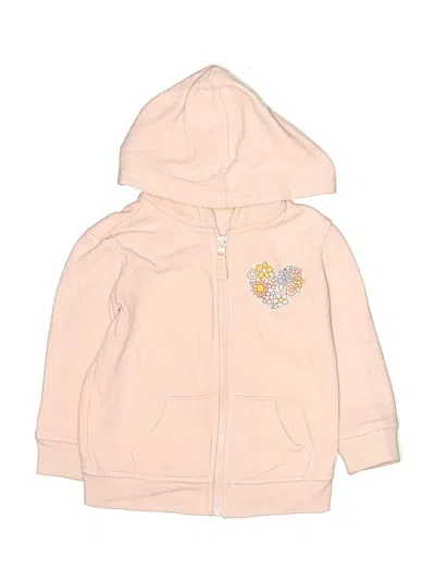 Pre-owned Jumping Beans Kids' Zip Up Hoodie In Pink