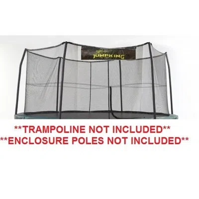 Jumpking 15" Round Enclosure Netting Backyard Trampoline With 6 Short Poles