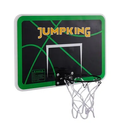 Jumpking Basketball Hoop Breakaway Metal Ring With Goose Neck Pole (fit Multiple Models) In Black;green