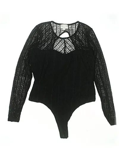 Pre-owned Jun & Ivy Bodysuit In Black