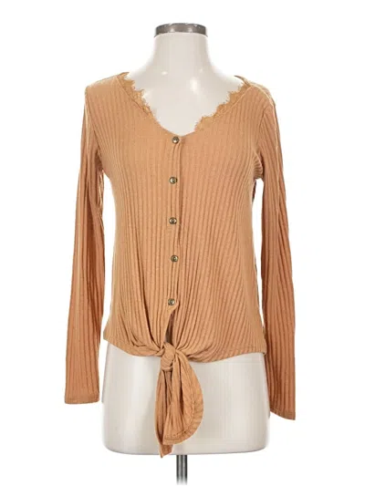 Pre-owned Jun & Ivy Cardigan Sweater In Brown