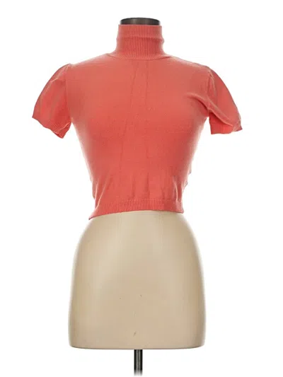 Pre-owned Jun & Ivy Cardigan Sweater In Orange