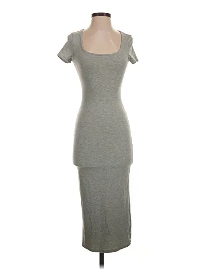 Pre-owned Jun & Ivy Casual Dress In Gray