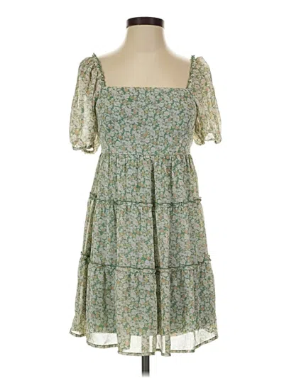Pre-owned Jun & Ivy Casual Dress In Green