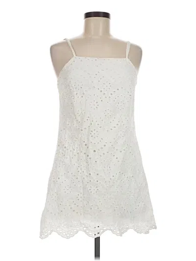 Pre-owned Jun & Ivy Casual Dress In White