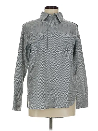 Pre-owned Jun & Ivy Long Sleeve Button Down Shirt In Gray