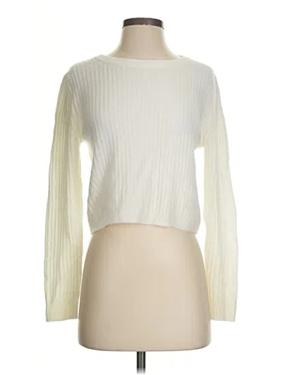 Pre-owned Jun & Ivy Long Sleeve Turtleneck In White
