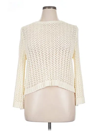 Pre-owned Jun & Ivy Pullover Sweater In White