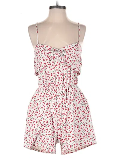 Pre-owned Jun & Ivy Romper In Red