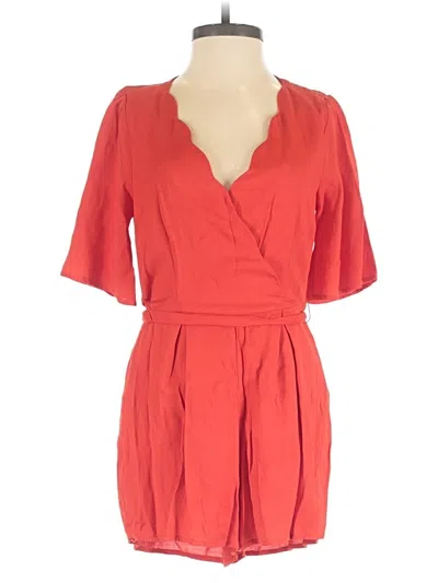 Pre-owned Jun & Ivy Romper In Red