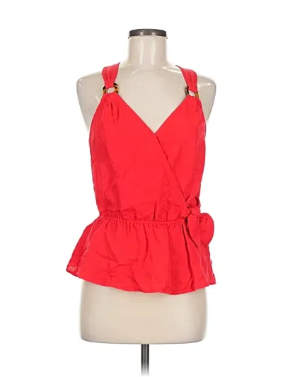 Pre-owned Jun & Ivy Sleeveless Blouse In Red