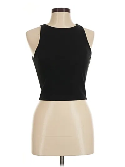 Pre-owned Jun & Ivy Sleeveless Top Black Halter Neckline Tops