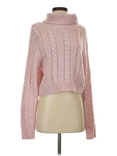 Pre-owned Jun & Ivy Turtleneck Sweater In Pink