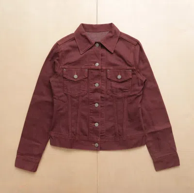 Pre-owned Jun Takahashi X Undercover 1990s Uniqlo Undercover - Type I Boxy Denim Jacket In Red