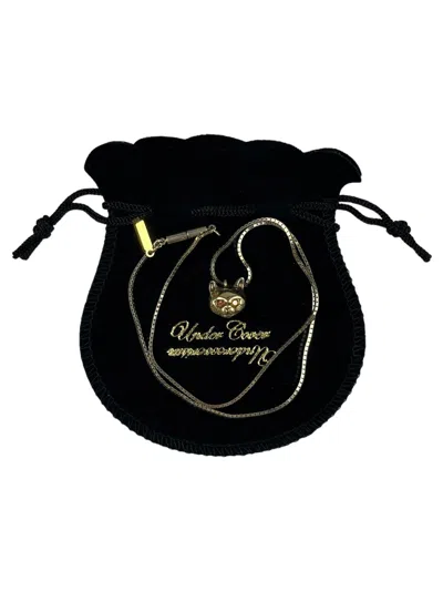 Pre-owned Jun Takahashi X Undercover Golden Cat Pendant Chain Necklace
