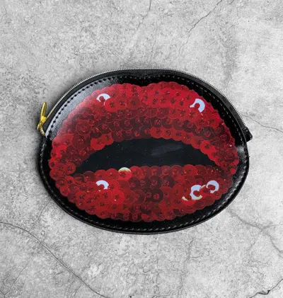 Pre-owned Jun Takahashi X Undercover Lips Wallet Pouch In Multicolor