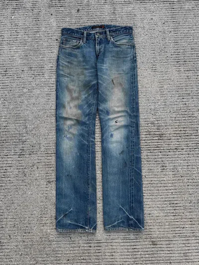 Pre-owned Jun Takahashi X Undercover Ss06 Undercover “t” Chuuut Embroidered Mudwash Denim