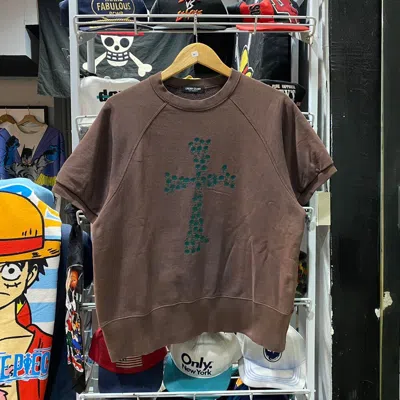 Pre-owned Jun Takahashi X Undercover Ss1996 Undercover Skull Cross Sweatshirts Short Sleeve In Dark Brown