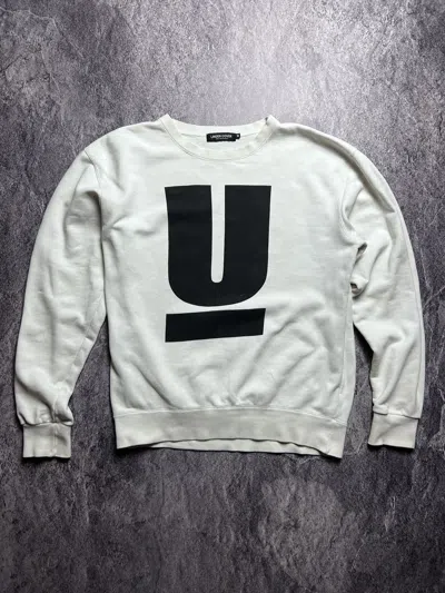 Pre-owned Jun Takahashi X Undercover U Big Logo Sweatshirt Punk Japan Style In Cream/white