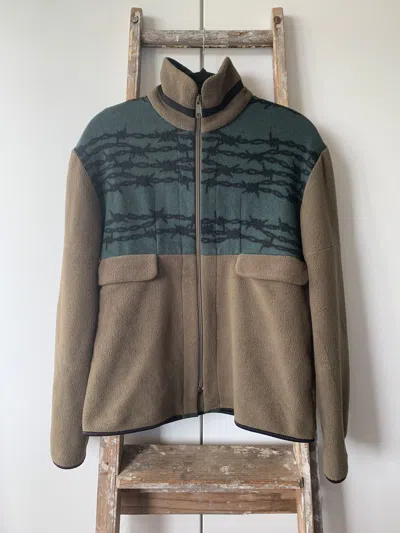 Pre-owned Jun Takahashi X Undercover Undakovrist Made By Undercover Barbed Wire Fleece Jacket In Military Green