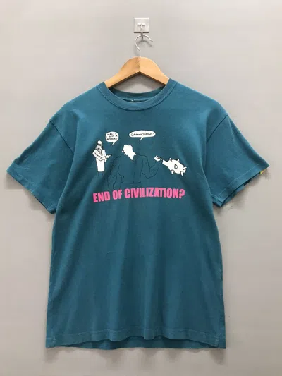 Pre-owned Jun Takahashi X Undercover Vintage Undercover D.a.v.p End Of Civilization Tee In Green