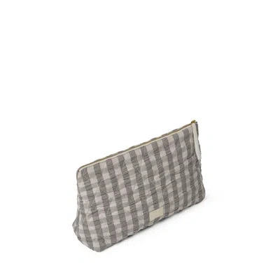 Juna Baek And Bolge Nola Makeup Bag 9.1" In Gray,birch