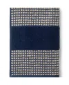 Juna Check Towels Bath Sheet In Dark Blue/sand