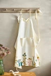 June & December Moss + Mushroom Cotton Apron In White