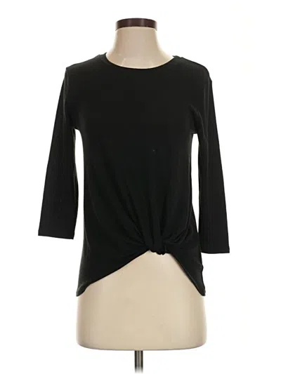 Pre-owned June & Hudson 3/4 Sleeve Top Black Keyhole Neckline Tops