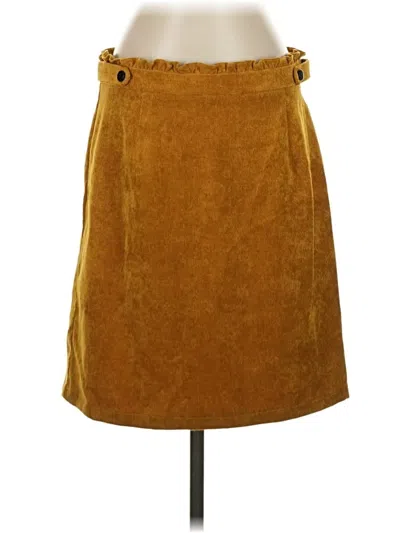 Pre-owned June & Hudson Casual Skirt In Gold