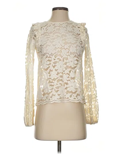 Pre-owned June & Hudson Long Sleeve Blouse In Ivory