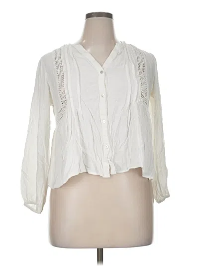 Pre-owned June & Hudson Long Sleeve Blouse In Ivory