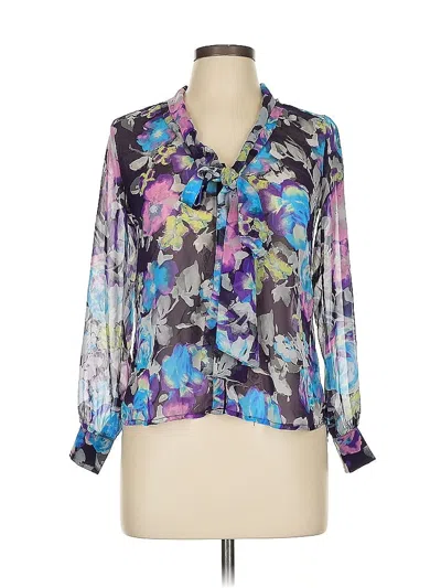 Pre-owned June & Hudson Long Sleeve Blouse In Purple