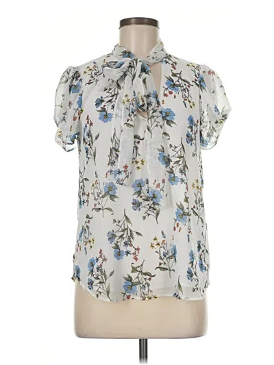 Pre-owned June & Hudson Short Sleeve Blouse In Ivory