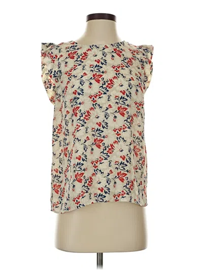 Pre-owned June & Hudson Sleeveless Blouse In Ivory