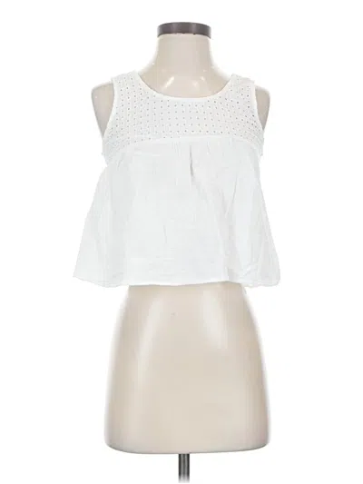 Pre-owned June & Hudson Tank Top White Halter Neckline Tops