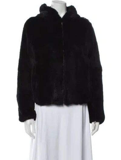 Pre-owned June Faux Fur Jacket In Black