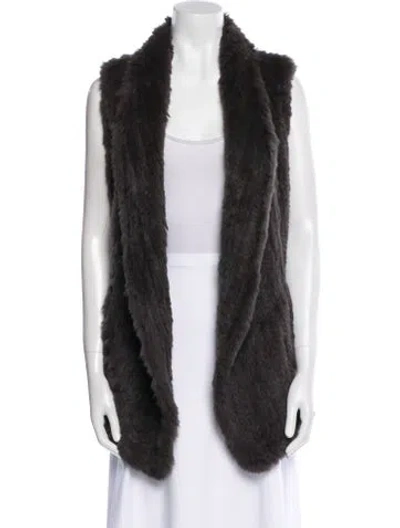Pre-owned June Fur Fur Jacket In Black