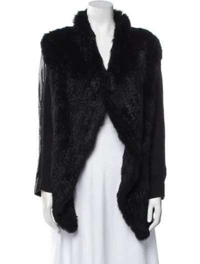 Pre-owned June Fur Fur Jacket In Black