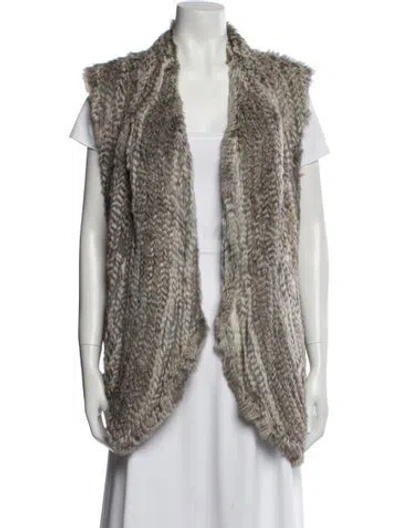 Pre-owned June Fur Fur Jacket In Gray